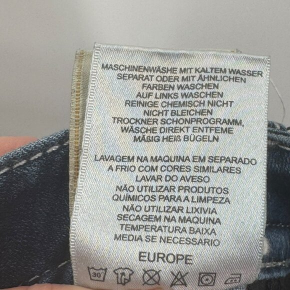 Miss Me Easy Boot Cut Blue Denim Jeans Womens Size 32 Embellished Pockets - Picture 11 of 13